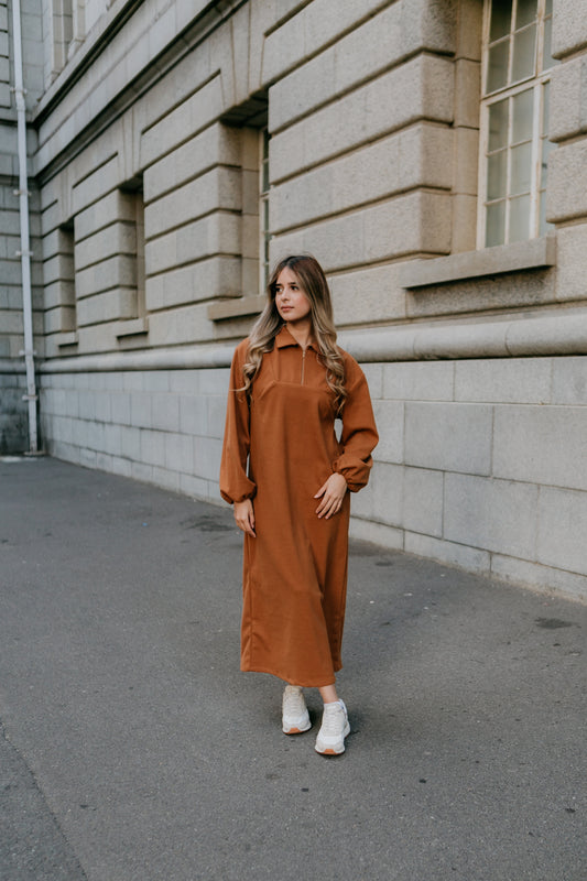 NOOR LONG SLEEVE MAXI DRESS