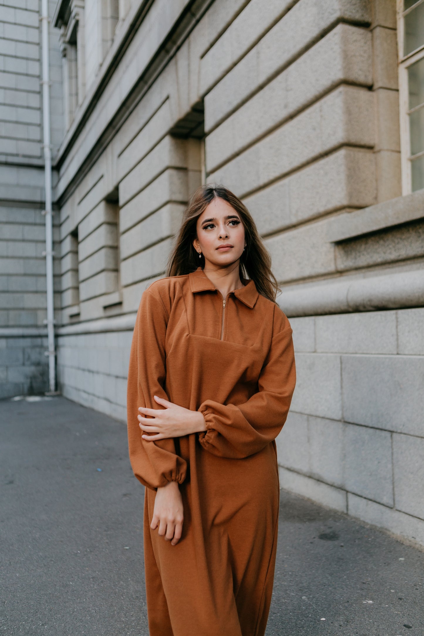 NOOR LONG SLEEVE MAXI DRESS