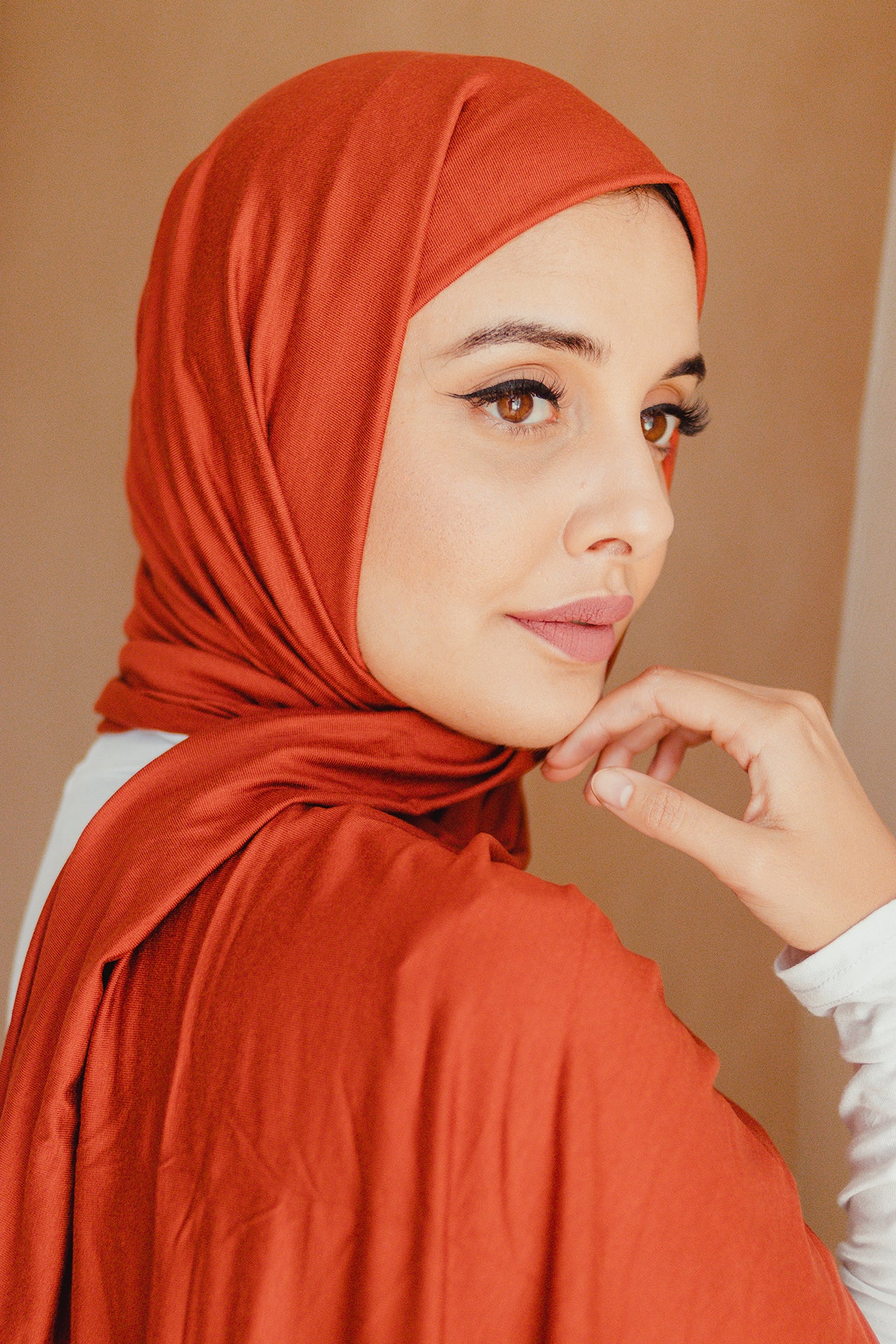 Jersy Hijab - Burnt Orange