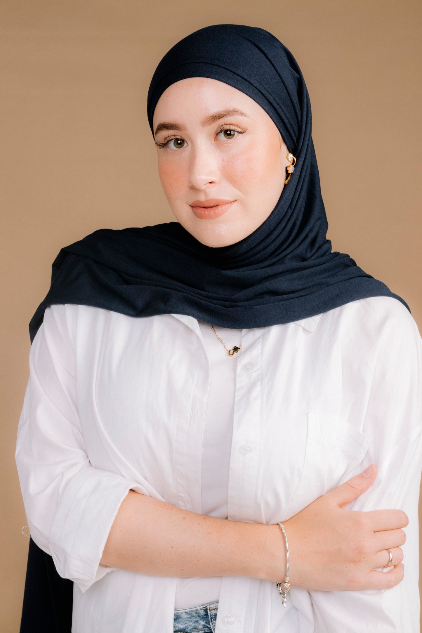 NAVY PREMIUM JERSY HIJAB