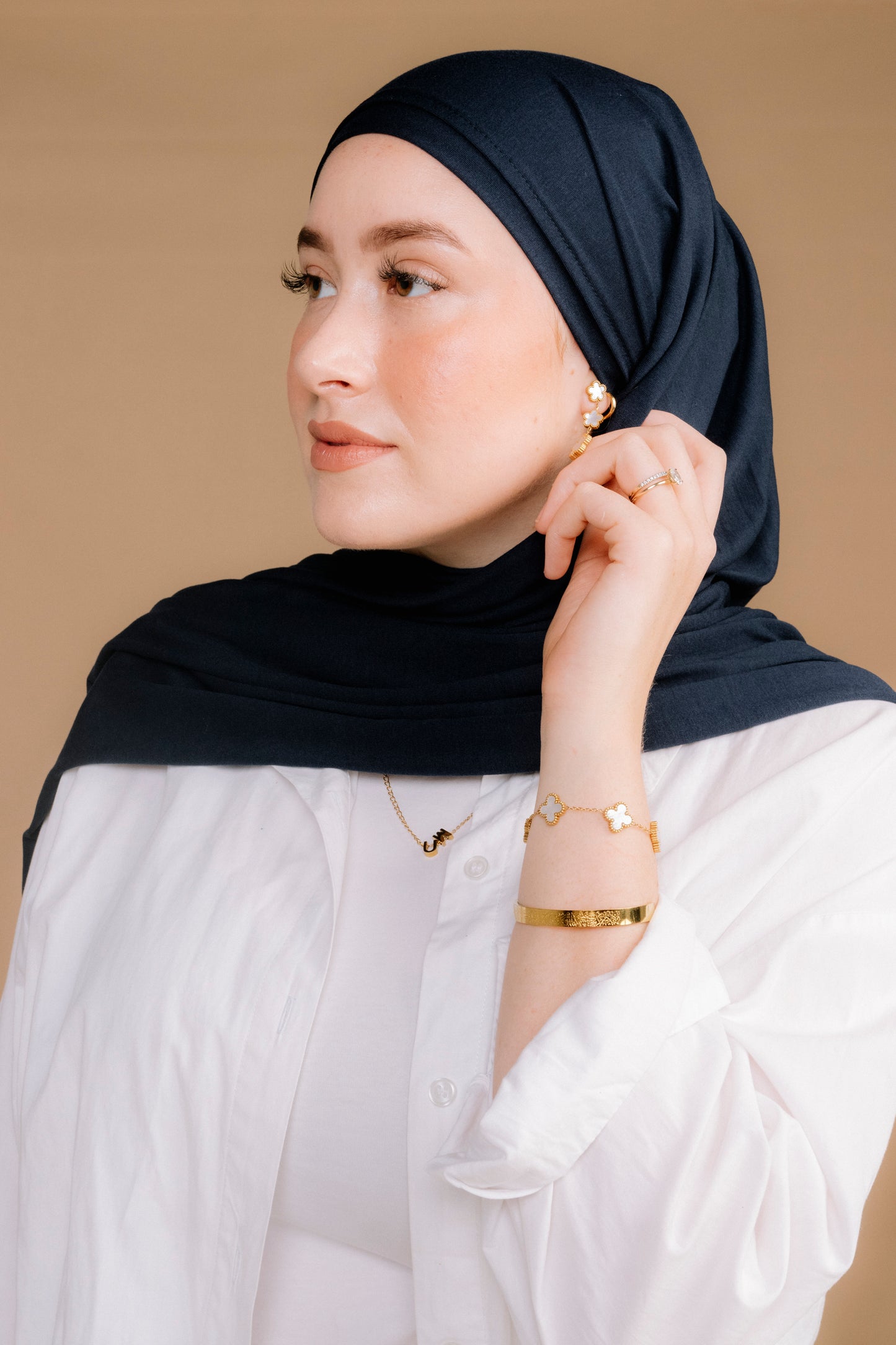 NAVY PREMIUM JERSY HIJAB