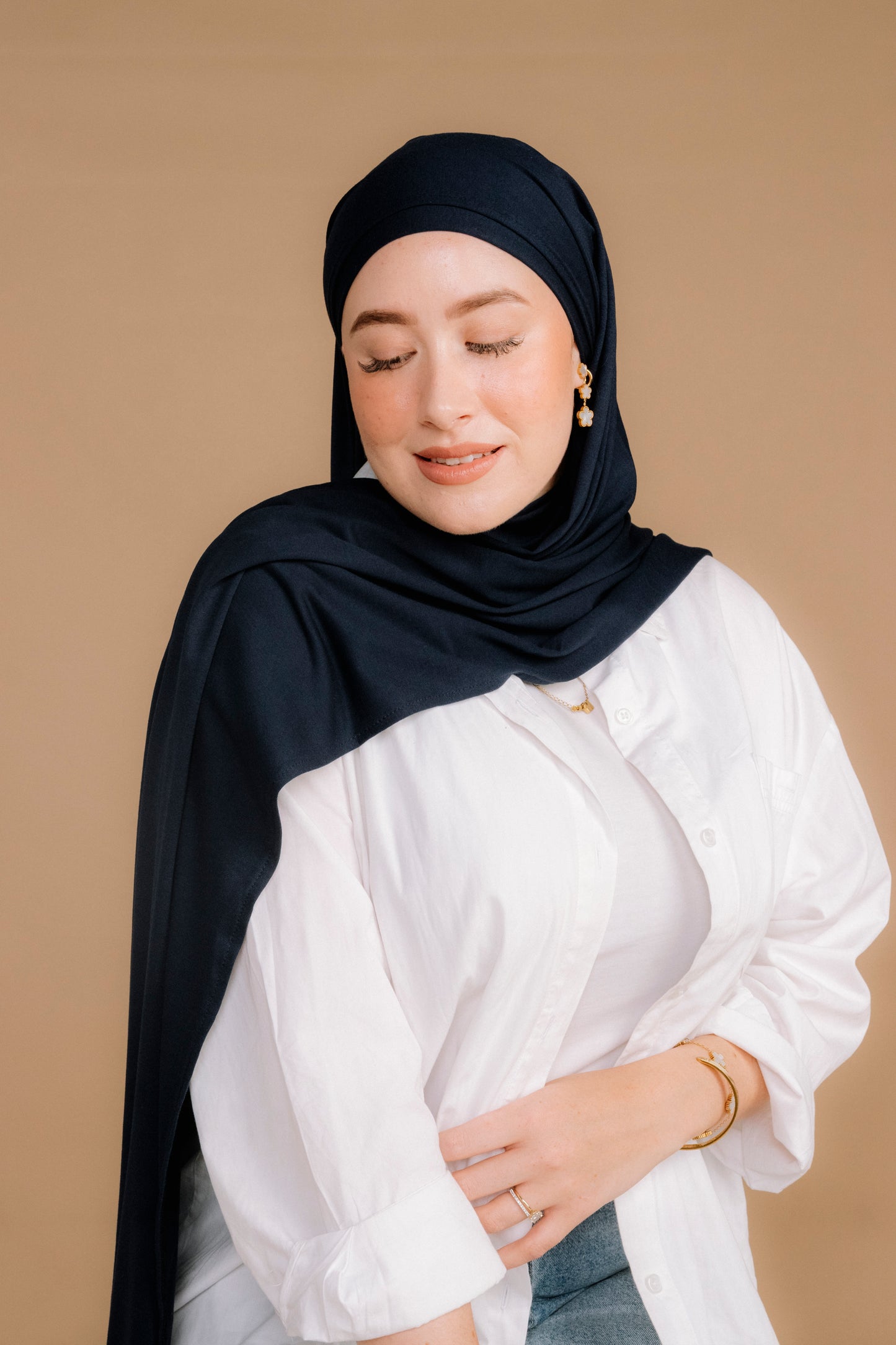 NAVY PREMIUM JERSY HIJAB