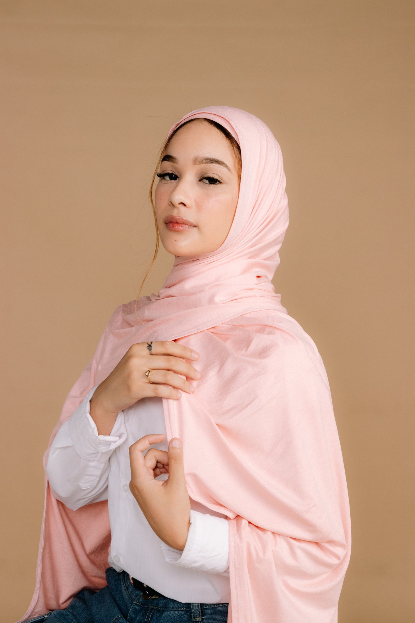 SALMON PREMIUM JERSY HIJAB