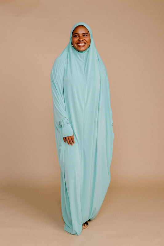 TIE BACK BURKHA - DUCK EGG