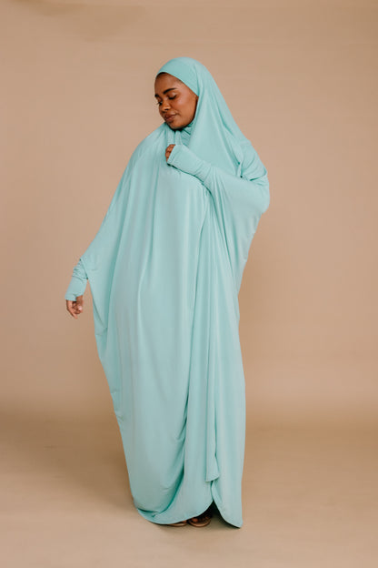 TIE BACK BURKHA - DUCK EGG