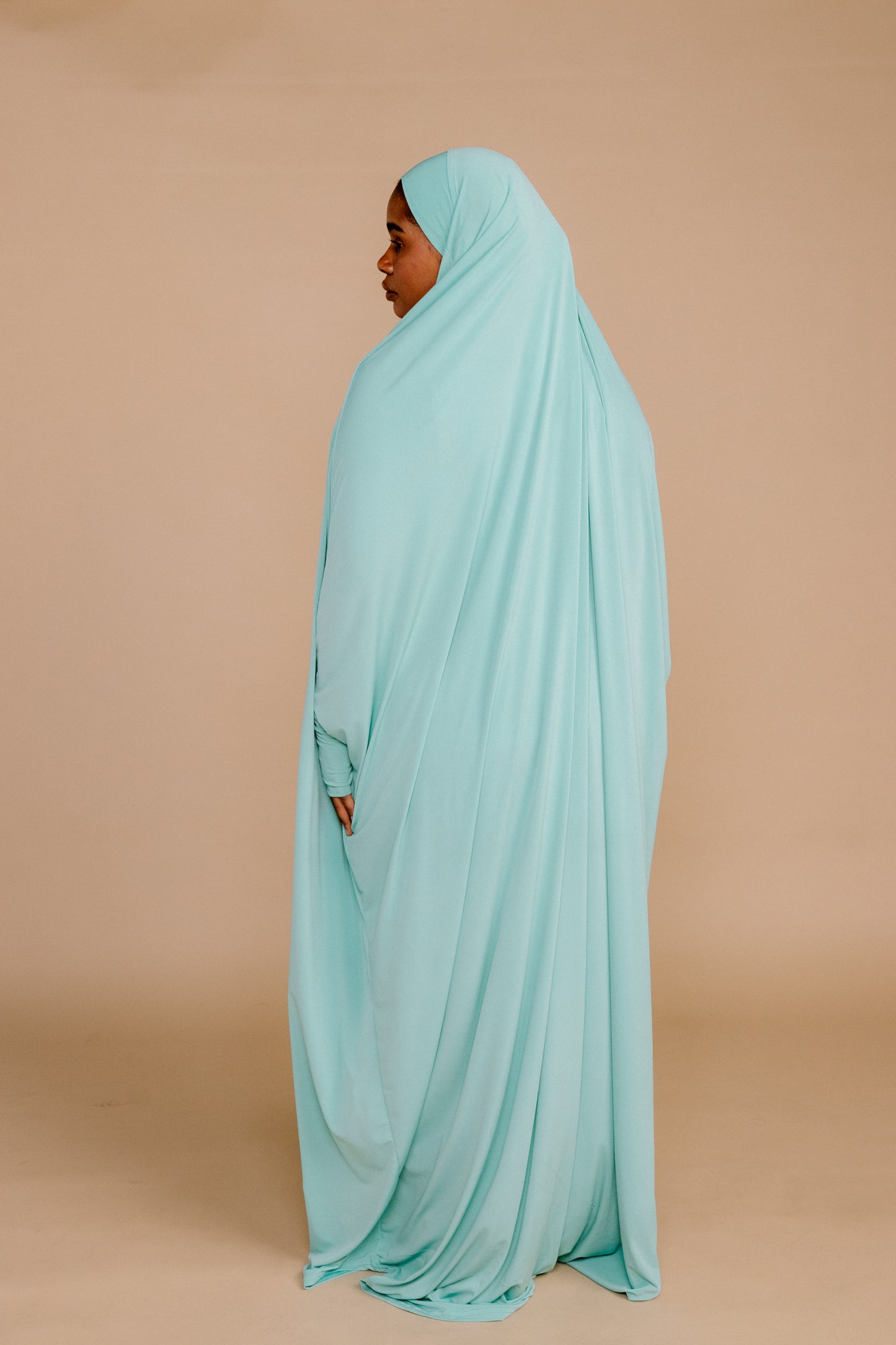 TIE BACK BURKHA - DUCK EGG