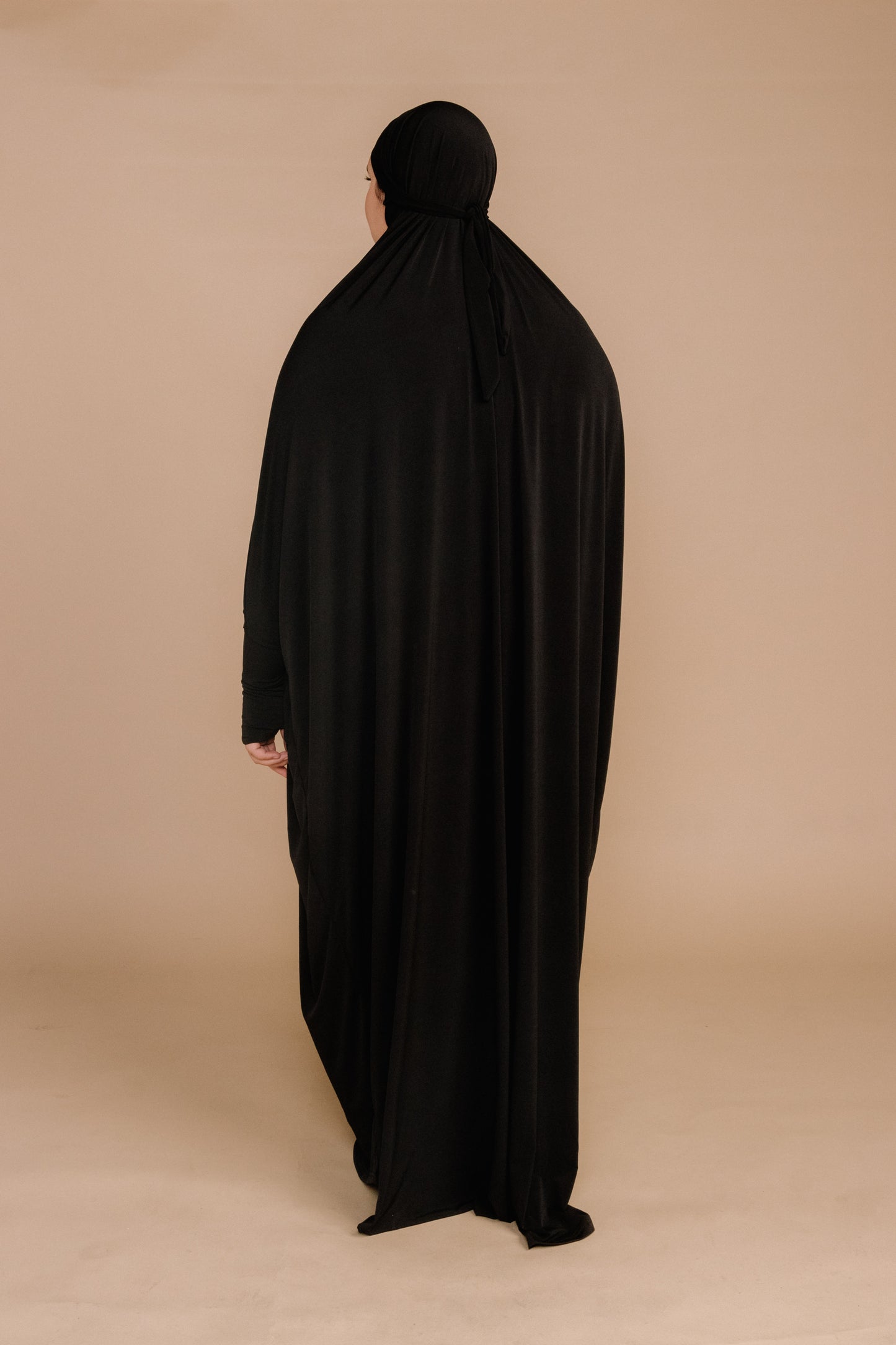 TIE BACK BURKHA - BLACK