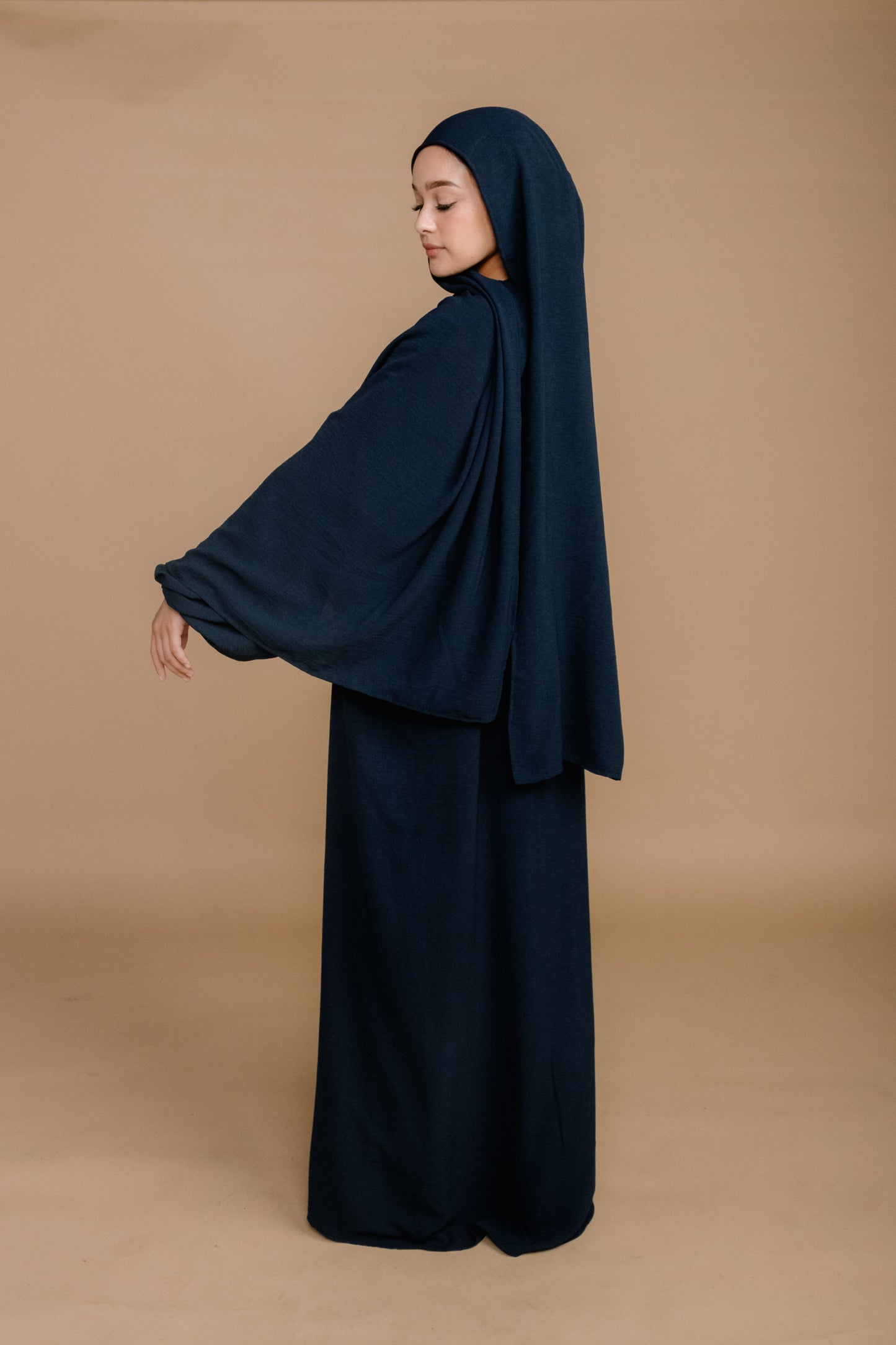 SCARF ABAYA - NAVY