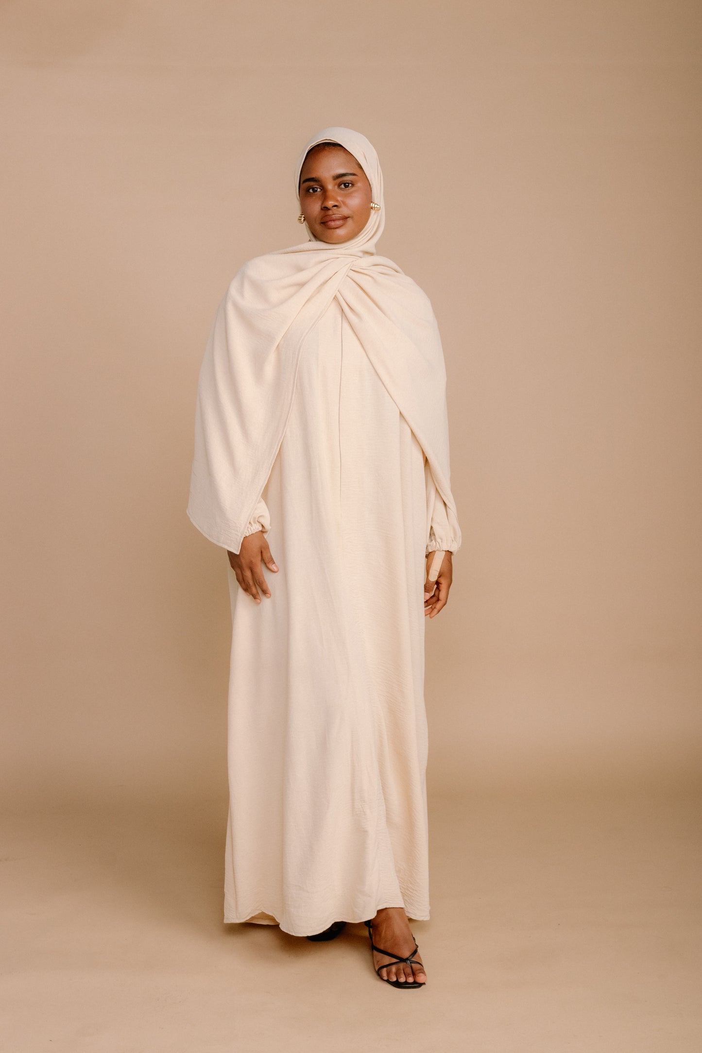 SCARF ABAYA - SAND