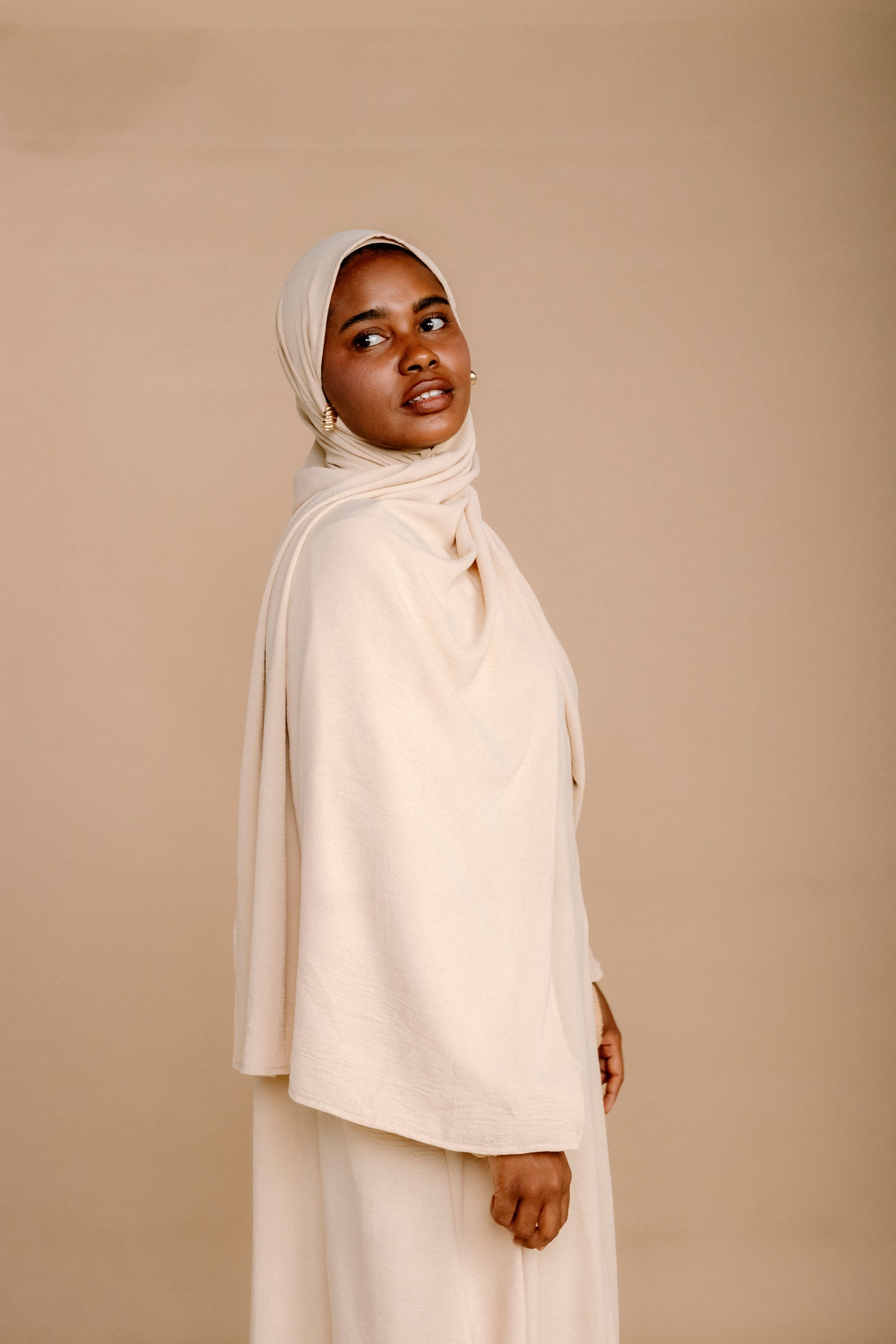 SCARF ABAYA - SAND