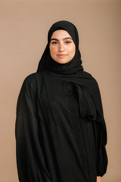 SCARF ABAYA - BLACK