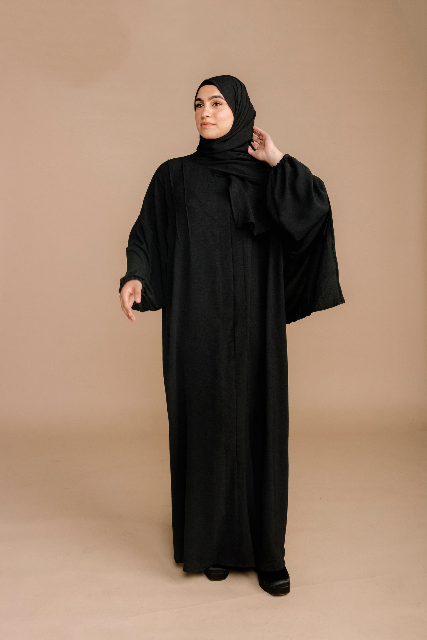 SCARF ABAYA - BLACK