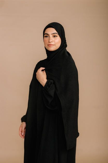 SCARF ABAYA - BLACK